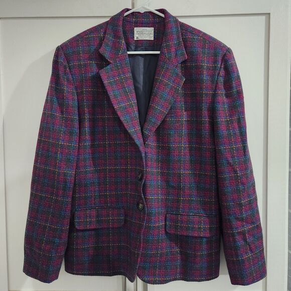 Pendleton Vintage Womens Plaid Wool Blazer Jacket Size 16 Academia Preppy Tartan - Picture 1 of 6